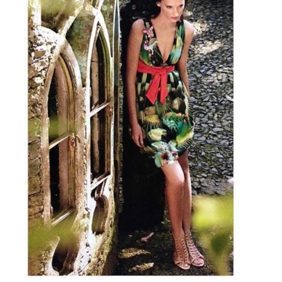 Eva Franco Dresses & Skirts - Anthropologie Eva Franco Oroyo Cactus dress big bow sash belt size 0. 🌵